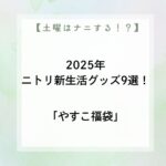 【土曜は何する】2025年ニトリ新生活グッズ9選!便利な「やすこ福袋」